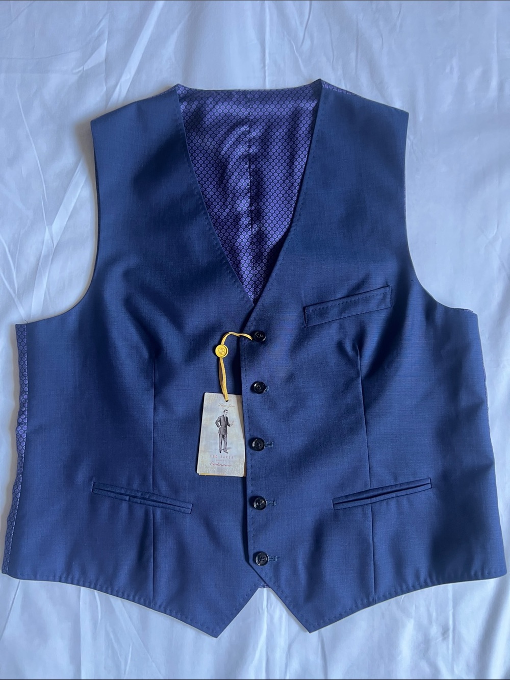 Ted Baker London Troy 5-Button Vest Endurance Italian Wool